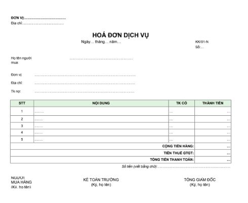 Các nội dung bắt buộc cần phải có trong hóa đơn công ty